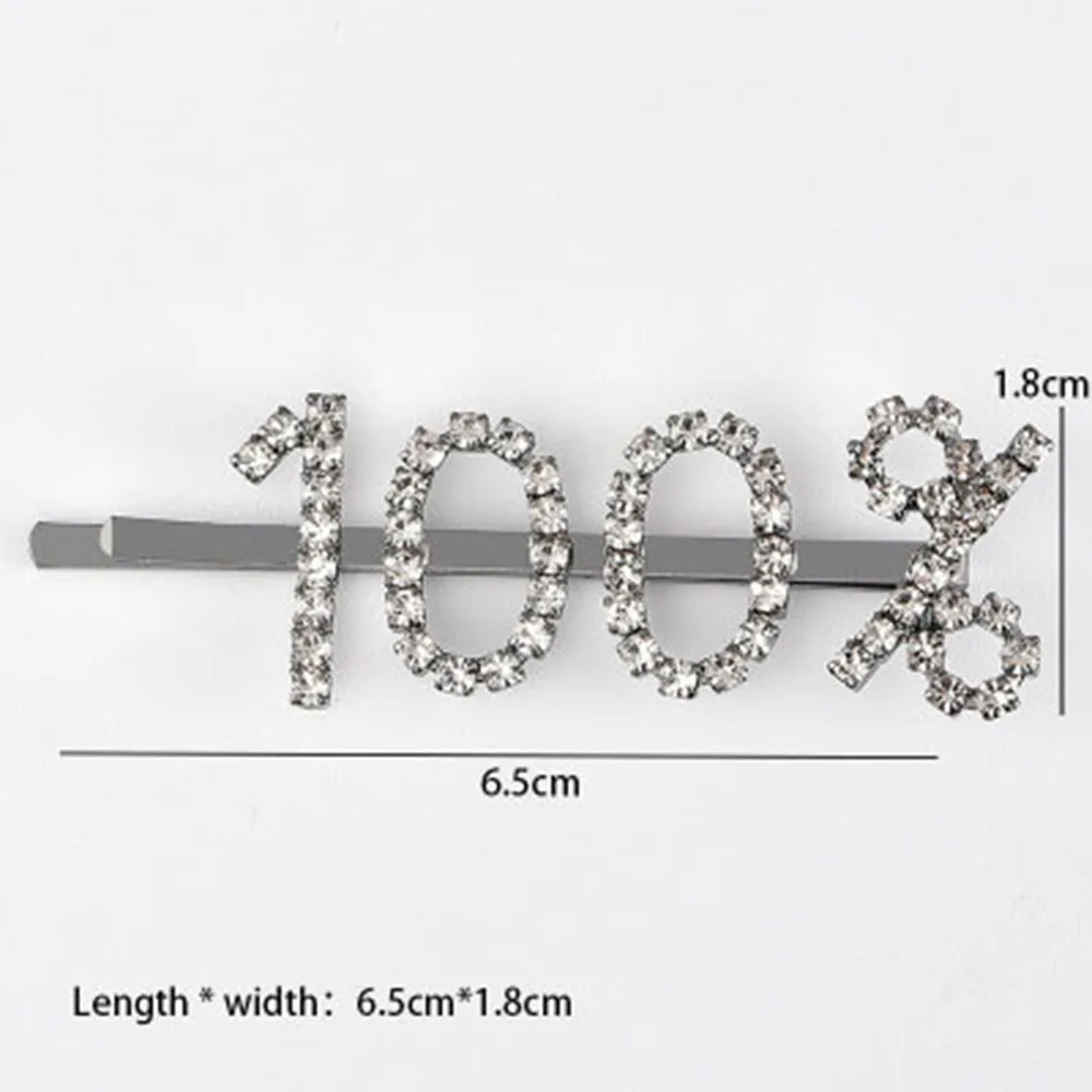 1 шт. буквы со стразами заколки металлические для волос Заколки головные уборы