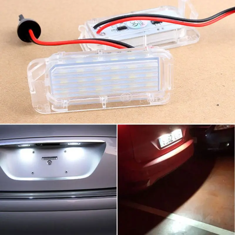 

2pcs White Canbus 12v LED Number License Plate Light Lamp for Focus 5D/Fiesta/Mondeo MK4/C-Max MK2/S-Max/Kuga/Galaxy L41C