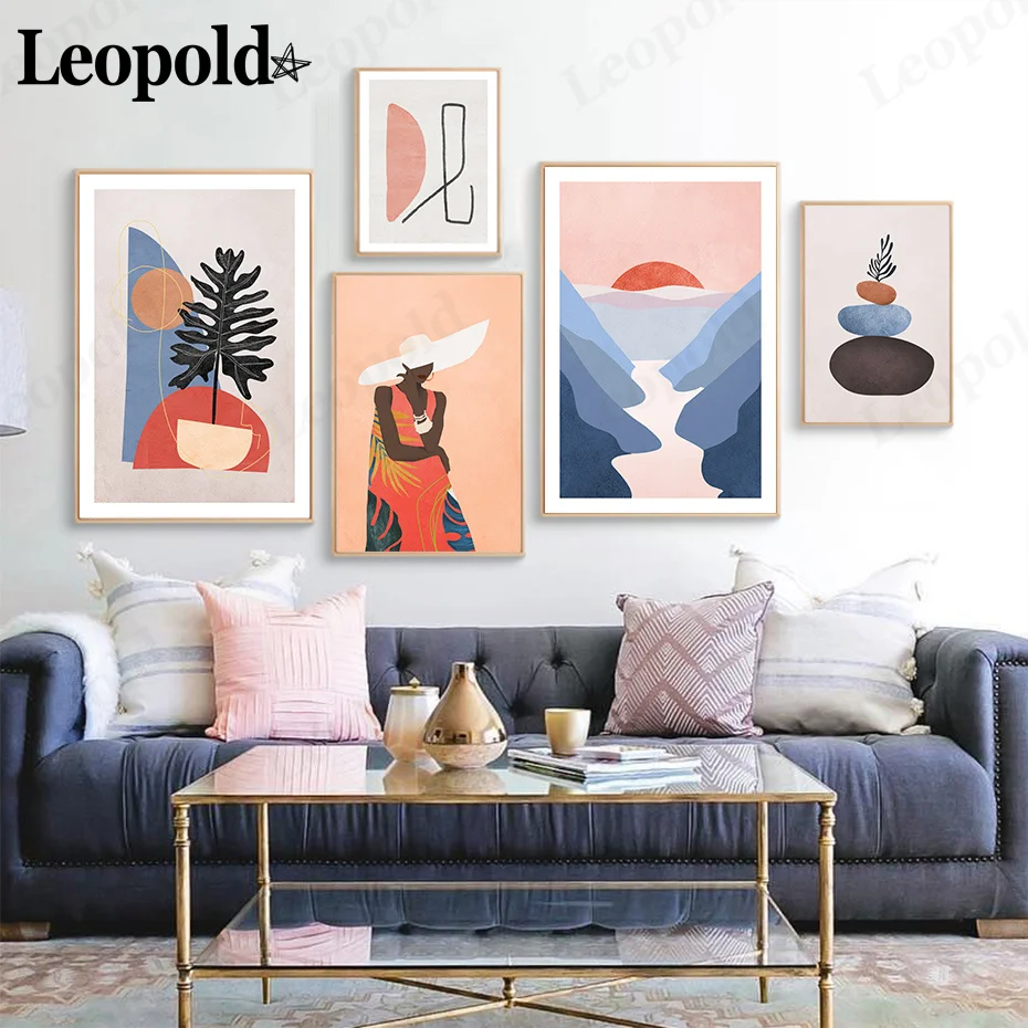 

Modern Character Canvas Poster Abstract Line Still Life Painting Boho Style Picture Print Picture Wall Art Room Home Decoration