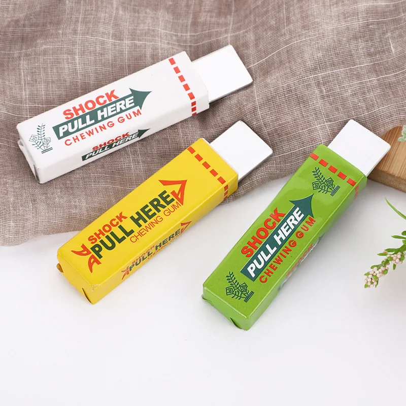 

Electric Shock Joke Chewing Gum Pull Head Shocking Toy Gift Gadget Prank Trick Gag Funny