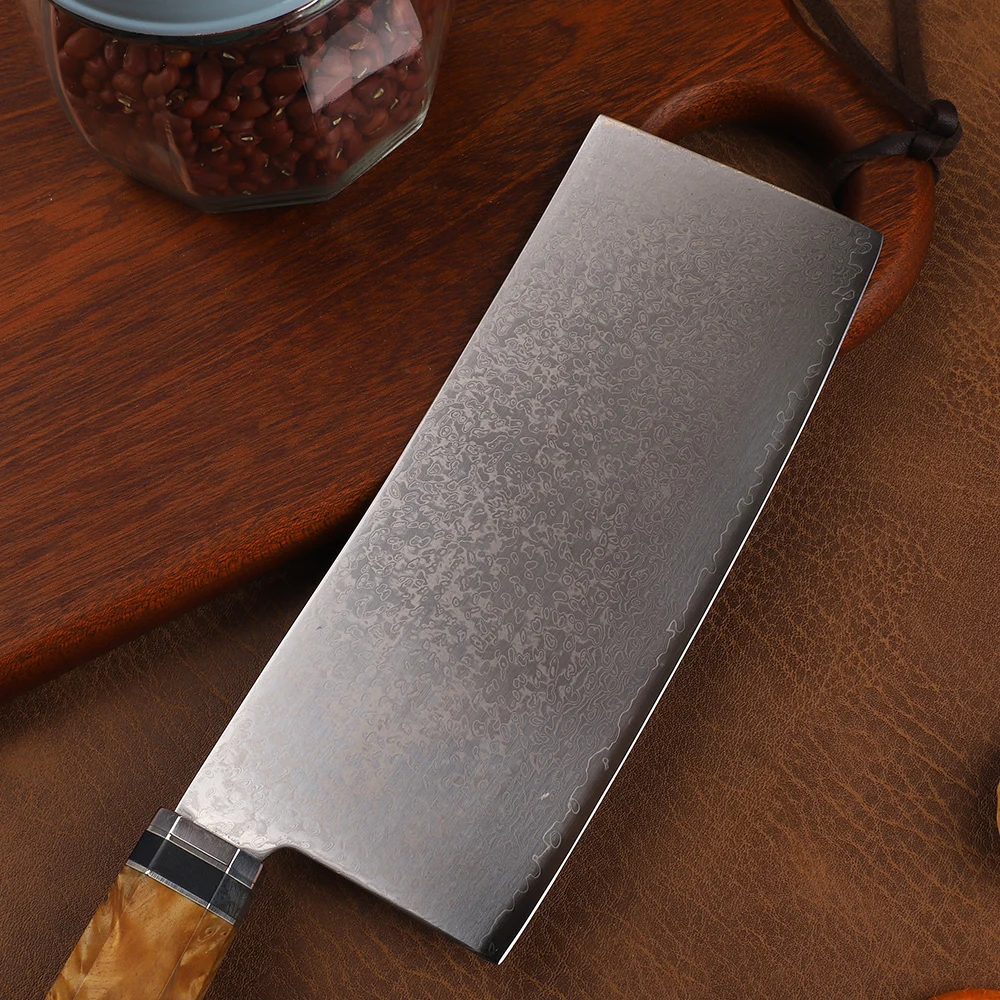 Нож кухонный из дамасской стали VG10 6 5 дюйма с ручкой смолы