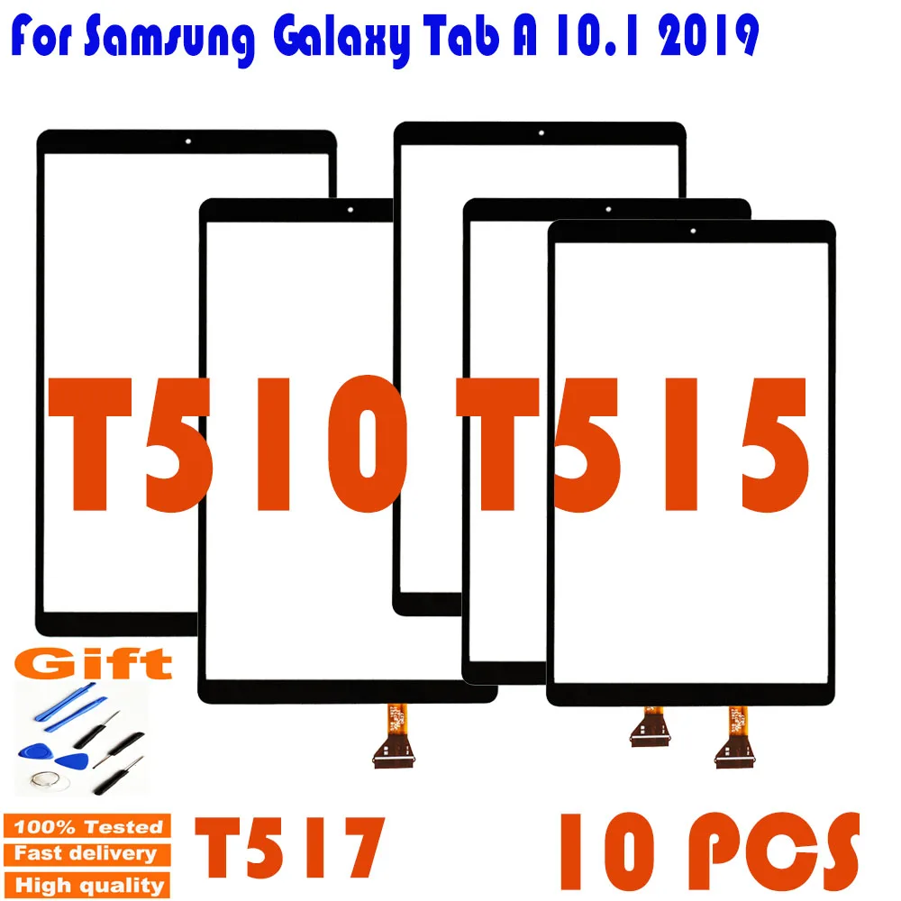

10PCS10.1'' Touch For Samsung Galaxy Tab A 10.1 2019 T510 T515 T517 SM-T510 Touch Screen Digitizer Glass Panel Replacement
