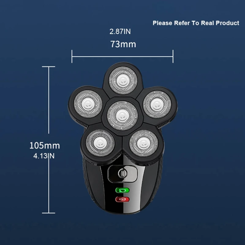

Y98B 5D Rechargeable Mens Bald Head Electric Shaver Floating Heads Hair Trimmer Razor
