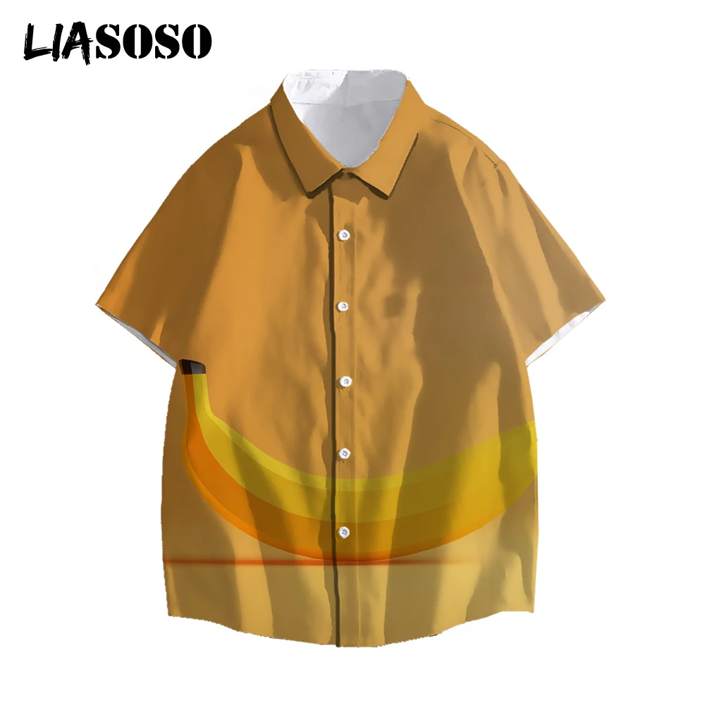 

LIASOSO 2021 New Youth Fashion Young Wind Tooling Style Shirt Street Art Spiral Special Men's Shirt Trend