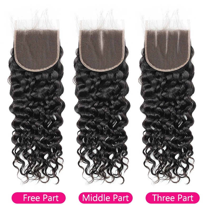 5X5 воды синтетические волосы волнистые Meetu бразильские человеческие кружева