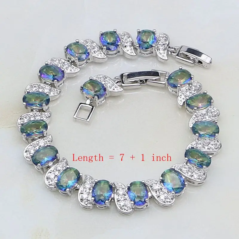 Ювелирные изделия из серебра 925 пробы мистические радужные камни белые