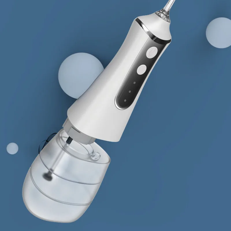 

Oral Irrigator USB Rechargeable Water Flosser Portable Water Jet 350ML Water Tank Waterproof Teeth Cleaner