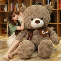 nice new hot high quality 2 colors teddy bear with love stuffed animals plush toys doll pillow kids lovers birthday baby gift