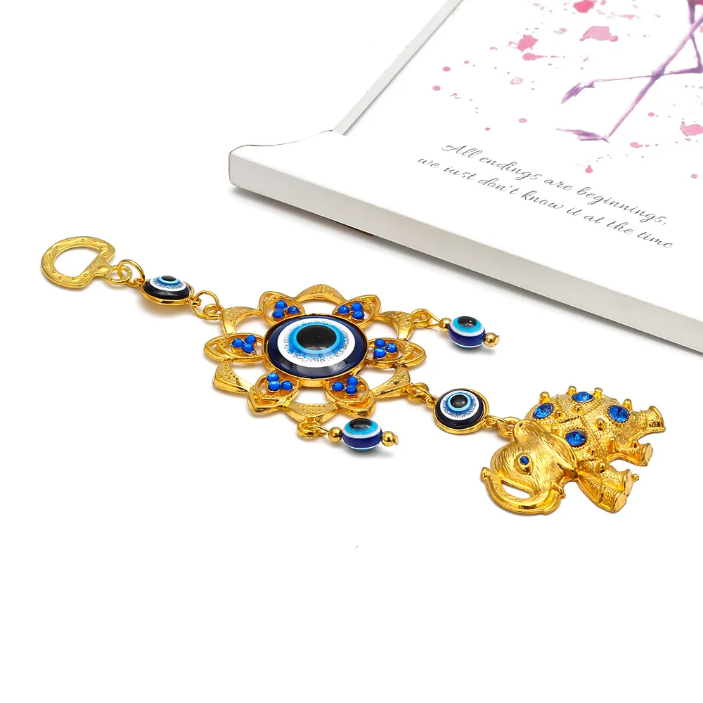 Новинка 2019 турецкий синий сглаза Золотая рука хамсы слон амулет защита на стену