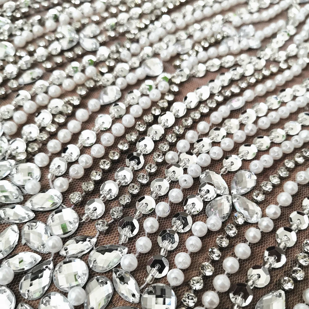 Пришивной лиф ручной работы 35x44 см белый для свадебного платья костюмов одежды с