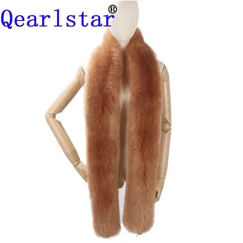 Qearlstar длинный воротник из искусственного меха шарф женская зимняя накидка енота