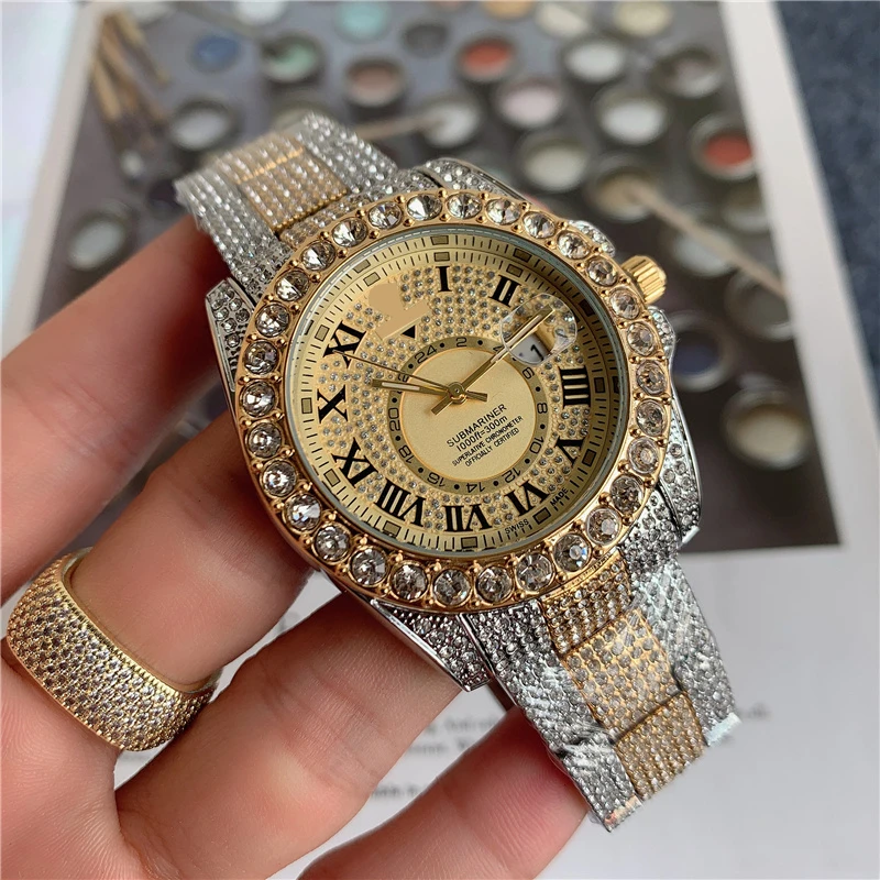 

Pearl Lady Type Women Watch Luxury Brand Waterproof Quartz Wrist Watch Fashion Women Stainless Steel Man Watch reloj hombre New