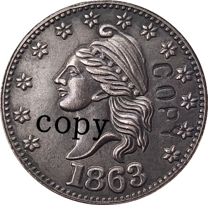 Монеты #11 из 1863 США в стиле Civil war Безвалютные монеты 