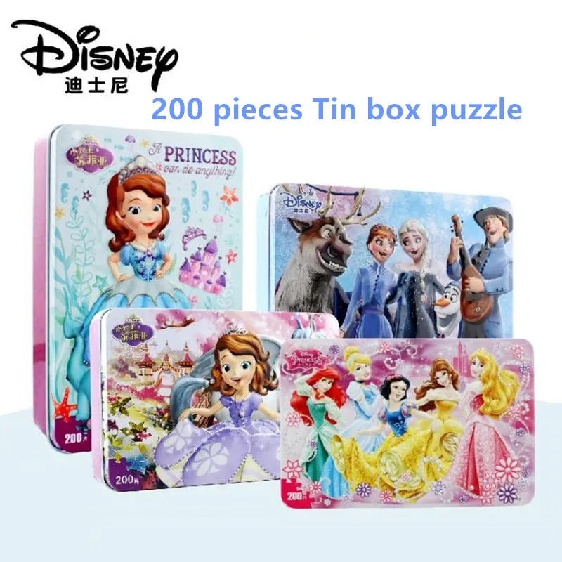 

Hot Sale Disney Toy Story Princess Mickey Frozen 200 Slice Wooden Planar Jigsaw Puzzles for Baby Early Educational Toys