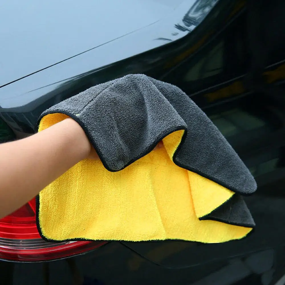 

1pc Car Care Polishing Wash Towels Plush Microfiber Washing Drying Towel Strong Thick Plush Polyester Fiber Car Cleaning Cloth