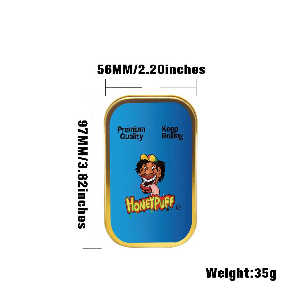 Премиум Золотой металлический ящик для табака хранение банка сухих трав