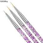 3 шт., набор кистей для маникюра с французскими полосками