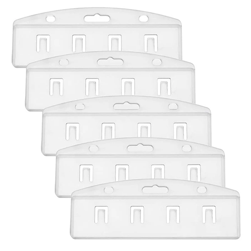 

1pcs Horizontale Half Kaart Badge Houder Voor Swipe ID Kaarten Frosted Stijve Polycarbonaat Plastic-Transparant