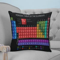 periodic table of elements chemistry printed throw pillow case plush fabric pillowcase home decorative pillow hot