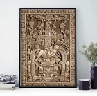 Настенная картина с изображением старинного астронавта Майя саркофагуса, Картина на холсте с изображением, печать на холсте, декор для гостиной, без рамки