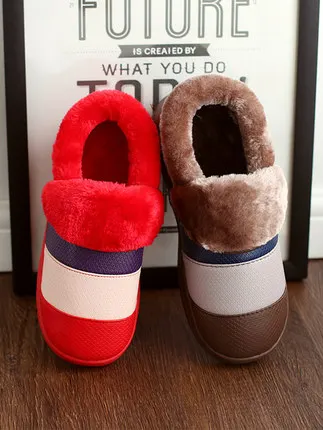 Теплые ботинки для мужчин и женщин теплые радужной расцветки с меховой