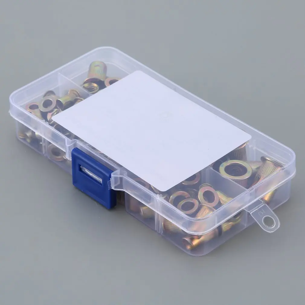 Большая распродажа 100 шт. оцинкованная сталь большой фланец заклёпки гайки