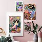 Богемный абстрактный домашний настенный постер для девочек, цветов, Листьев, растений, художественная печать на холсте, винтажный постер в скандинавском стиле, декоративные картины для гостиной