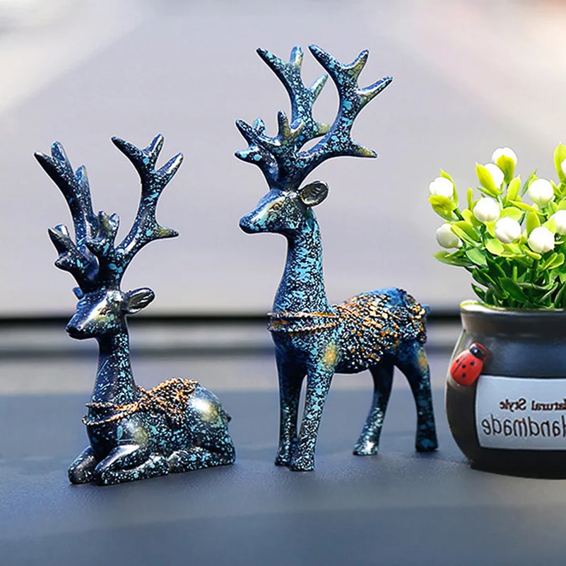 Аксессуары для украшения дома фигурка лося миниатюрный садовый декор фантазия
