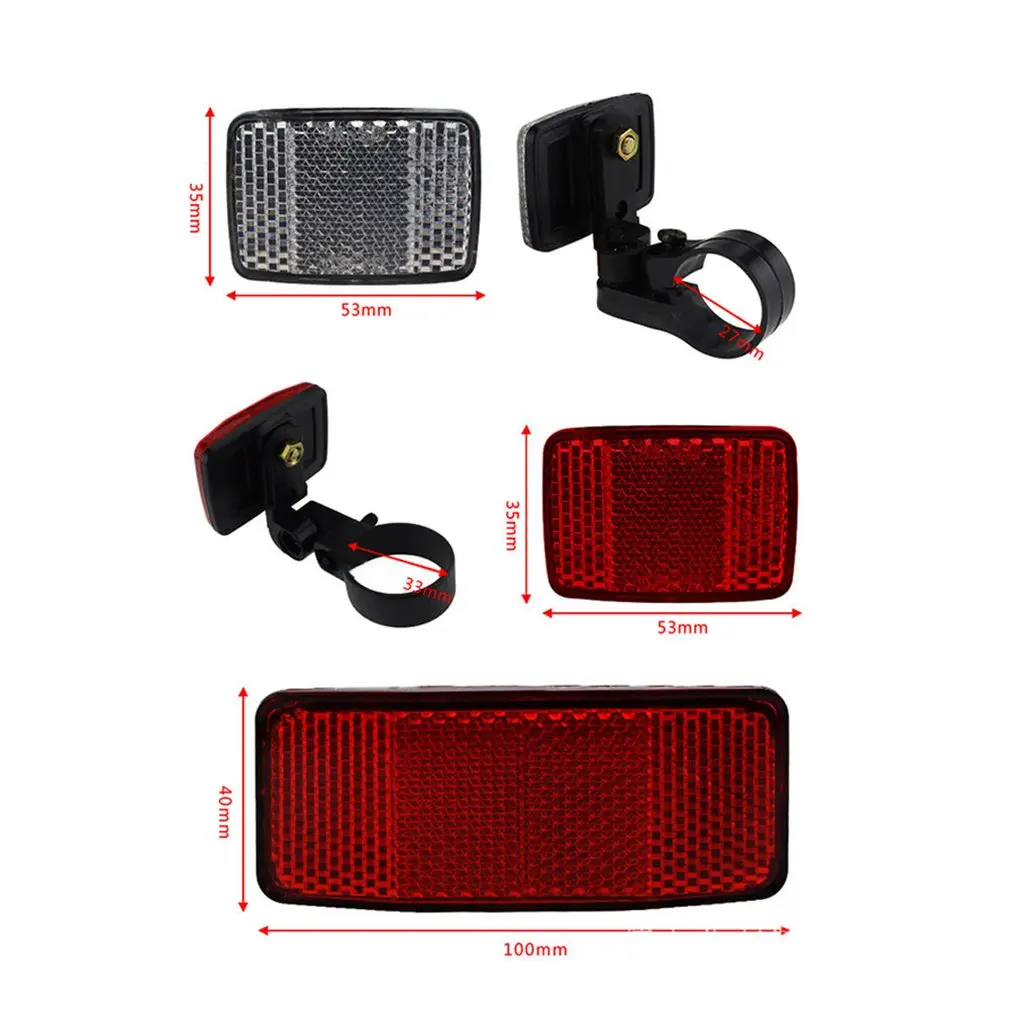

1 Pcs Bicycle Front Rear Reflective Lens MTB Road Bike Automatic Reflectors Cycling Warning Light Cycling Safety Accessories