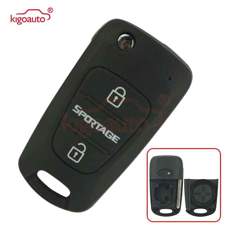 

Kigoauto 3 button TOY48 for Kia Sportage Folding remote car key shell case