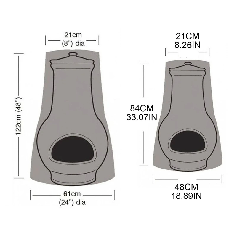 

1 Pc Outdoor Waterproof Balcony Garden Heating Furnace Stove Cover Black Dustproof Patio Heater Covers with Zipper Reusable