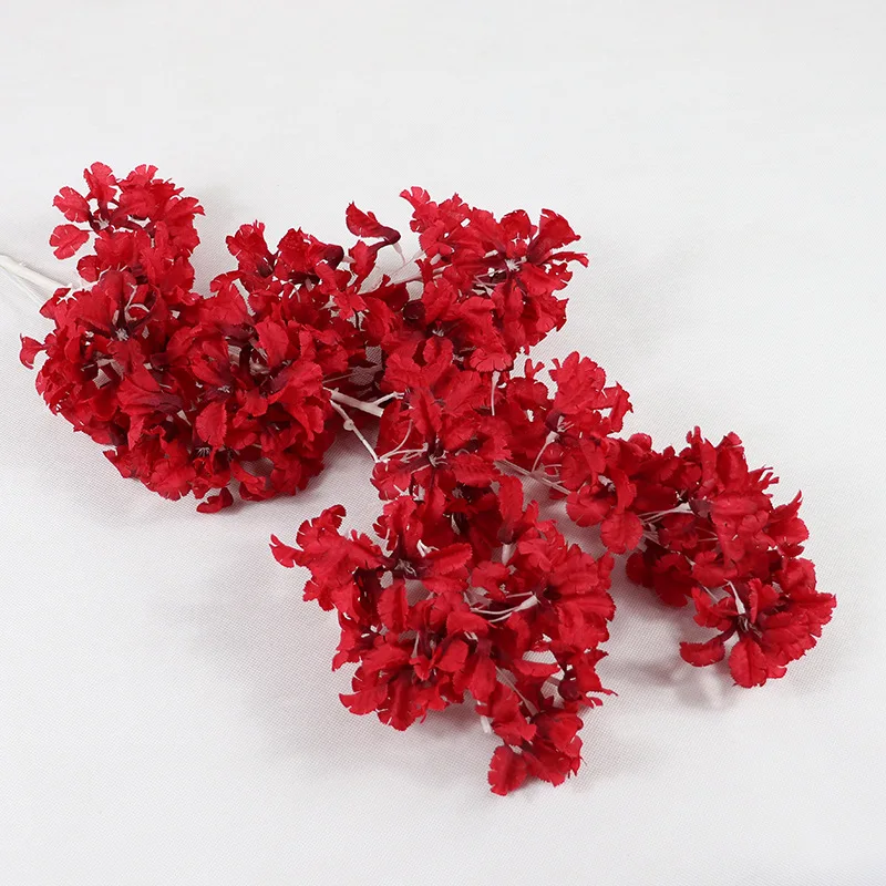 

4 Forks100Cm Floating Snow Cherry Blossoms Flower for Road Leading Wedding Hall Artificial Silk Flower Wall Home Decoration