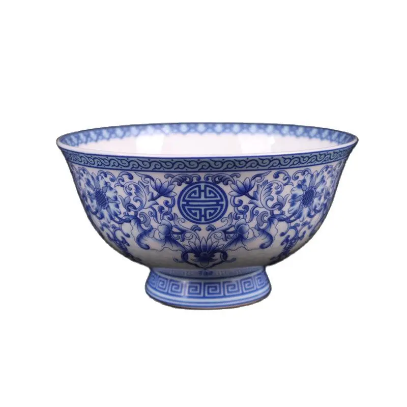 

China Jingdezhen ceramic blue and white bowl with Fushou pattern