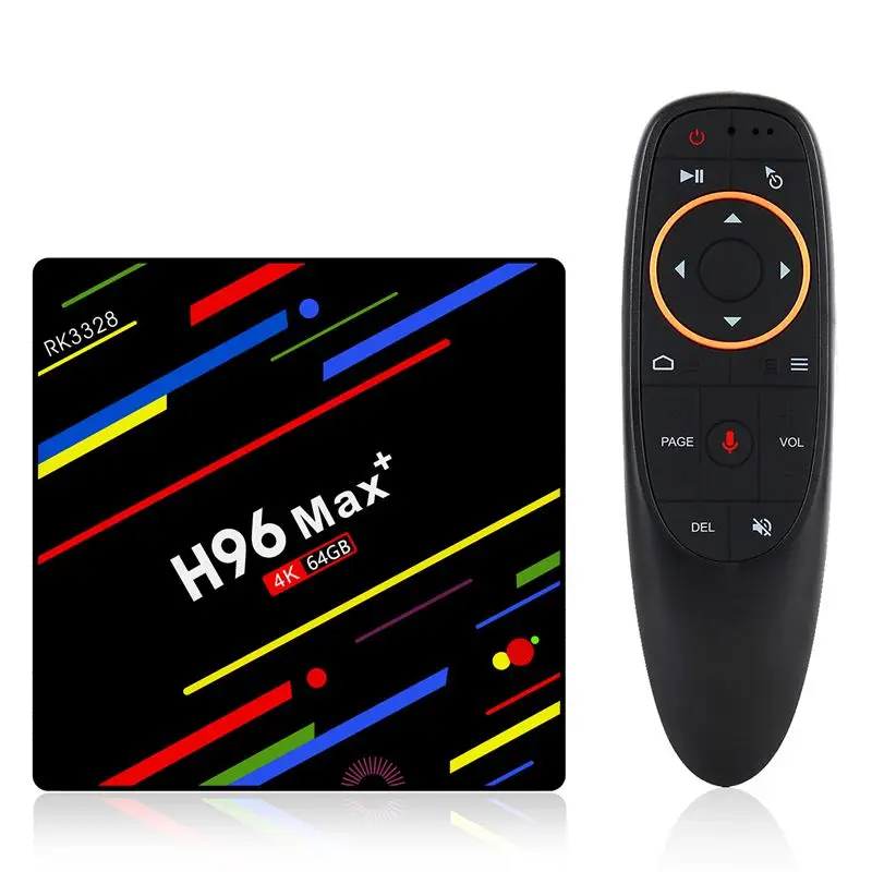 ТВ-приставка с европейской вилкой H96 Max Plus Android 8 1 4 Гб ОЗУ 64 ПЗУ четырехъядерный