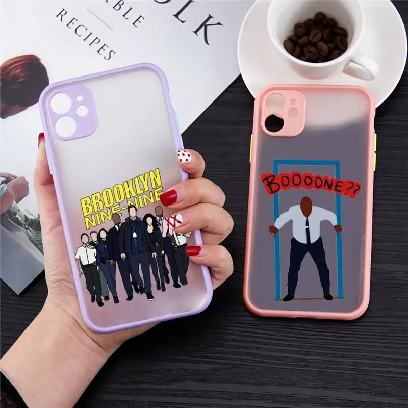

Brooklyn Nine Nine 99 Phone Case For iPhone 12 11 Mini Pro XR XS Max 7 8 Plus X Matte transparent Pink Back Cover