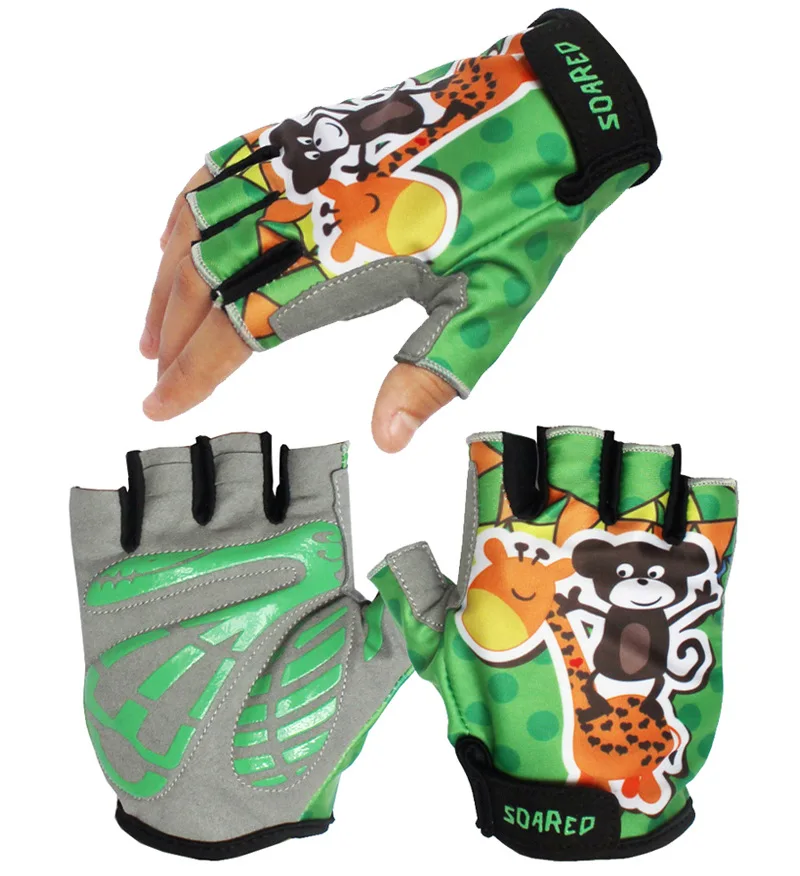kids balance bike gloves bicycle cycling sports riding half finger glove short safety breathable comfort | Спорт и развлечения