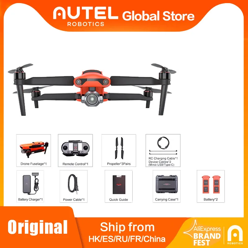 

Autel Robotics EVO 2 II Pro 8K 6K RC Drone 40min Flight Time Quadcopter with Camera 60fps Ultra HD Video Photos Storage Bag Sets