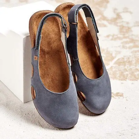 

New Women Casual Wedges Sandals Summer Buckle Hot Gladiator Retro Non-slip Sandals Flock Ladies Party Office Shoes Comfortable