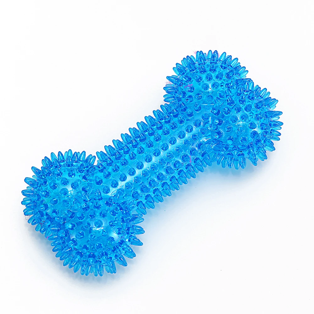 Blue Собачьи мягкие игрушки кости для маленьких средних собак, агрессивные чистеры для чистки зубов, обучение, игры нетоксичные, устойчивые к укусам SJ0011 - Цвет: Blue
