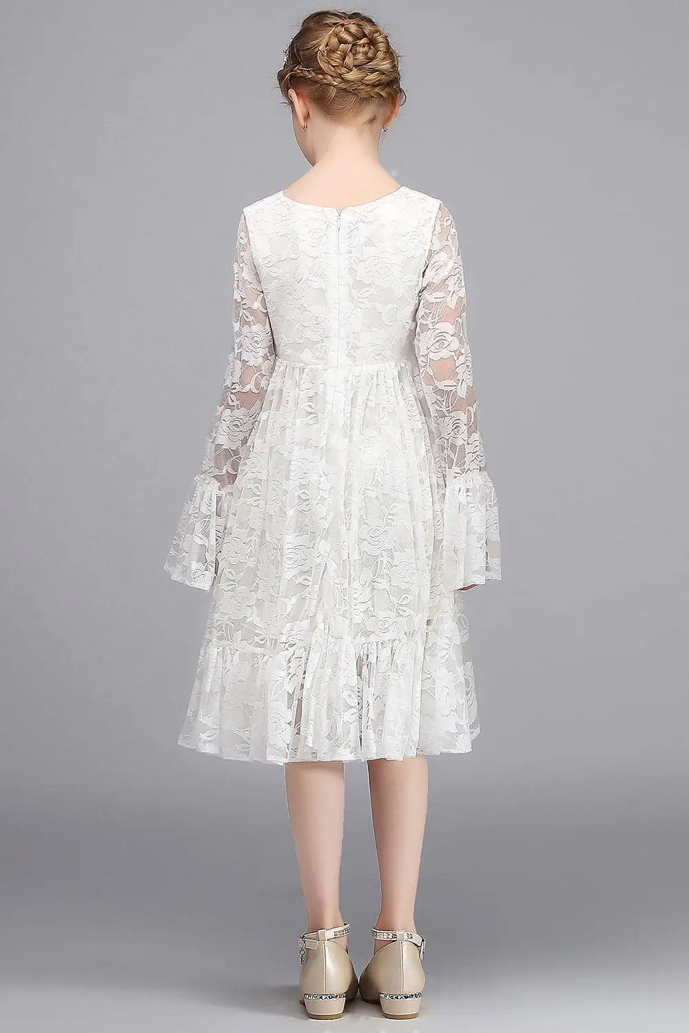 В наличии От 2 до 13 лет бордовое кружевное платье принцессы с цветочным узором для