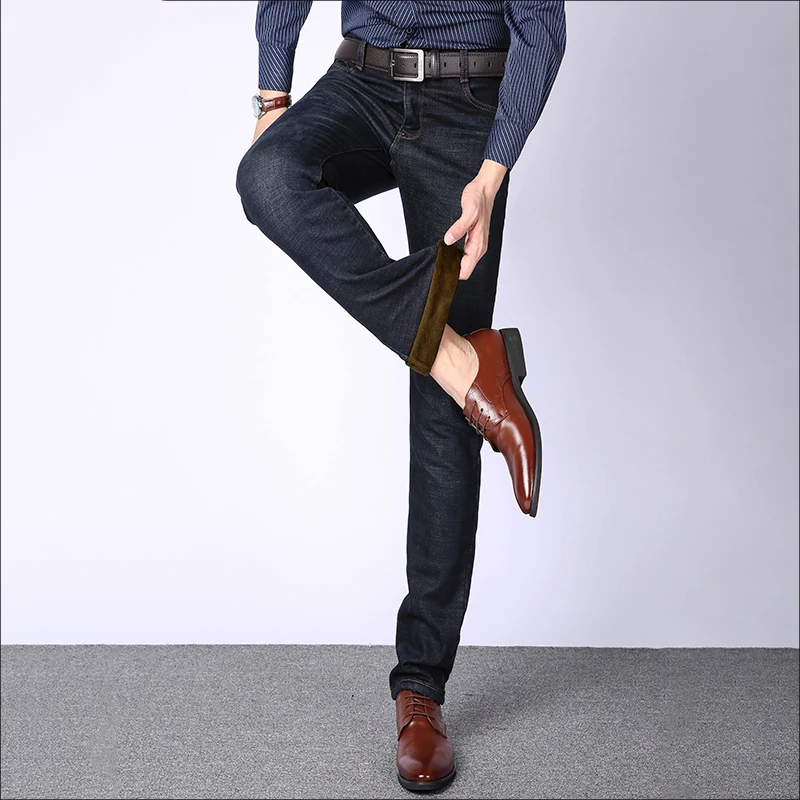 Vomint мужские джинсы умные повседневные эластичные тянущиеся длинные брюки размер