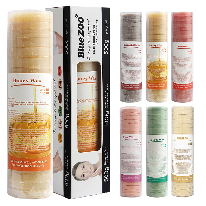 500 г Медовое чайное дерево для удаления волос тела твердый воск торт