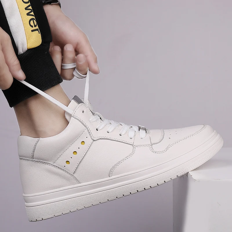 Кроссовки мужские из натуральной кожи Повседневная Удобная Уличная обувь