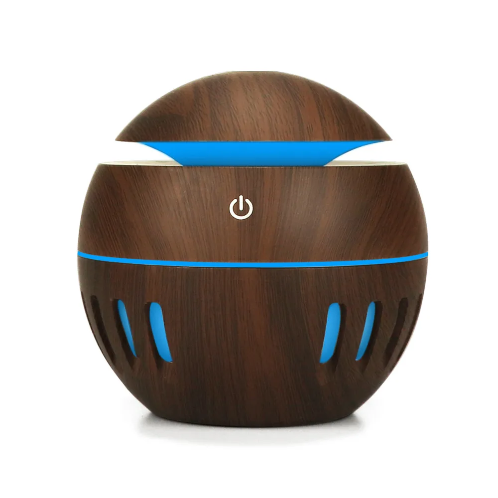 

Essential Oil Diffuser 130 ml Wood Grain Ultrasonic Cool Mist Whisper-Quiet Humidifier With Color LED Lights Changing For Spa