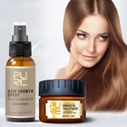 2 шт.компл. Уход за волосами маска для волос с витамином Е обработка 60 мл Кератиновое восстановление маска гайка питательное аргановое масло для волос увлажняющий спрей роста волос