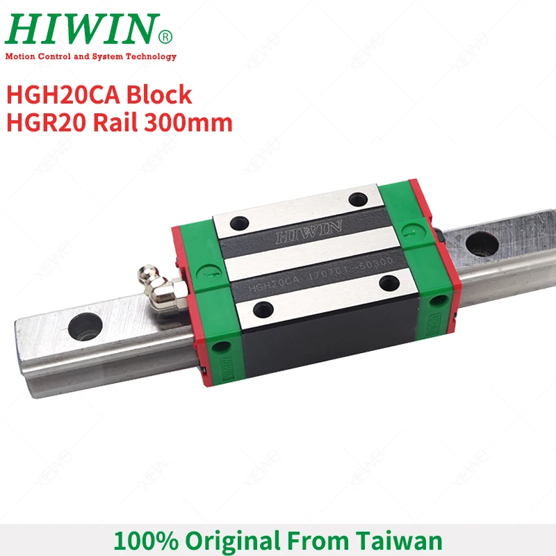 HIWIN 1 шт. HGH20CA блоки каретки с HGR20 линейные рельсы 300 мм 1 шт. HGH20 линейные направляющие для станка с ЧПУ
