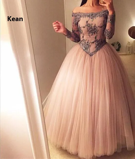 

Мусульманское вечернее платье с длинным рукавом, бальное платье с аппликацией, исламский Дубай, кафтан, Саудовский, арабский вечерний наряд...