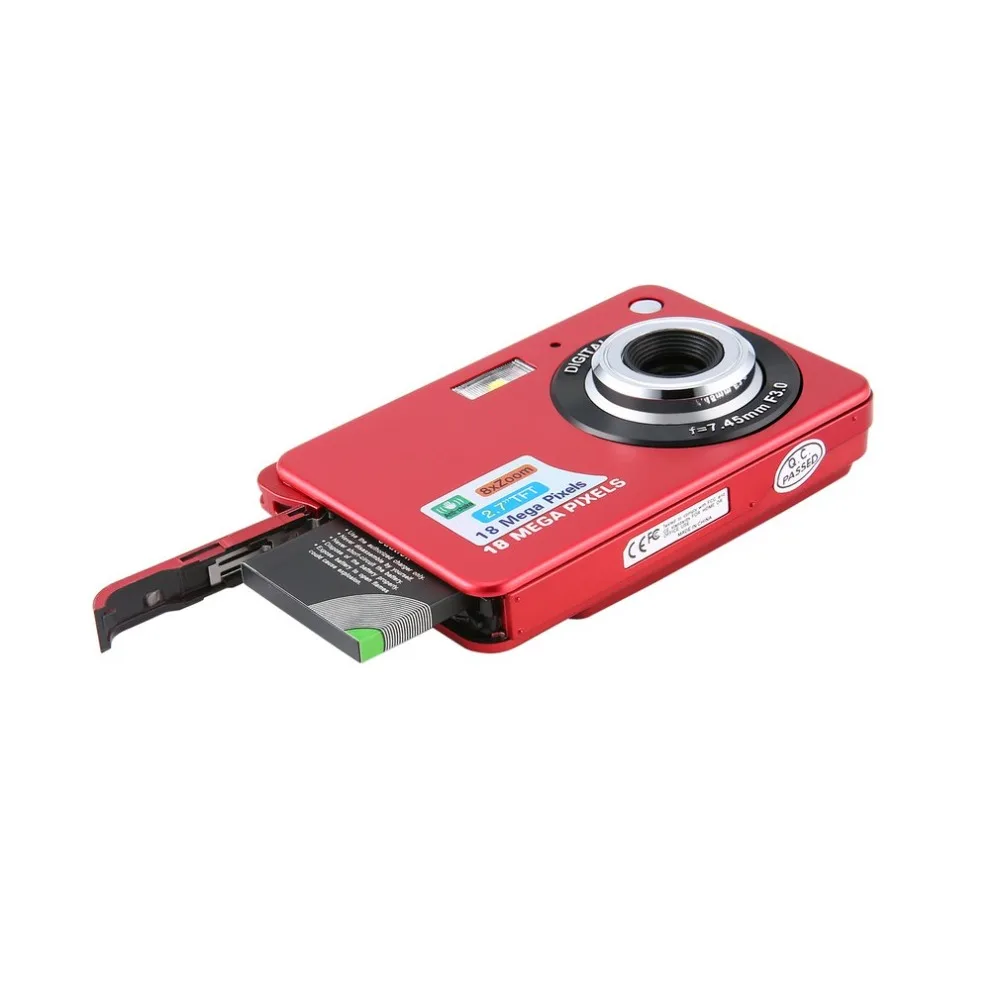 2,7 дюймов TFT ЖК-дисплей 18MP 720P 8x зум HD Цифровая камера Анти-встряхивание видеокамера CMOS микро камера подарок детям