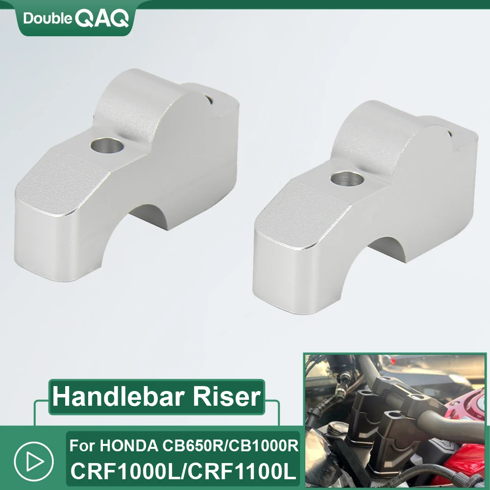 

CRF 1100L CB 650R Motorcycle Handlebar Mount Handle Bar Clamp For HONDA CB650R CB1000R CRF1000L CRF1100L Silver