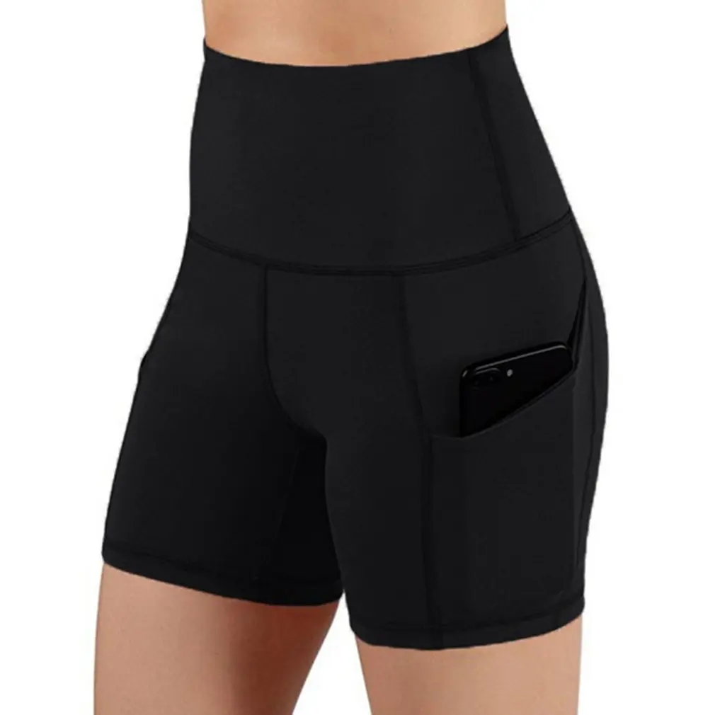 

Leggings Yoga Side Mobile Phone Pants Side Pocket Yoga Quick Dry Shorts Fitness Training Short Pants For Women